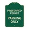 Signmission Preferred Permit Parking Only Heavy-Gauge Aluminum Architectural Sign, 24" x 18", G-1824-23276 A-DES-G-1824-23276 - alternate 1